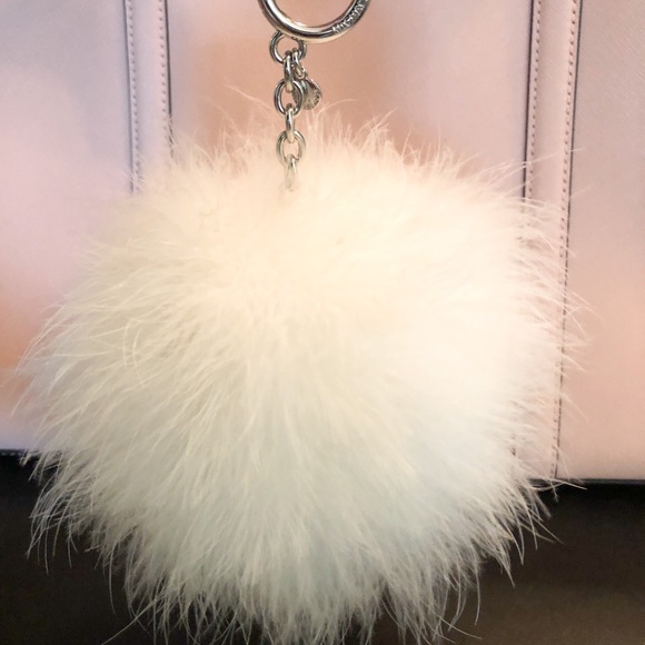 Limited Edition White Micheal Kors Fur Keychain